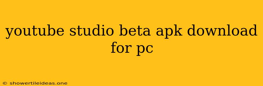 Youtube Studio Beta Apk Download For Pc