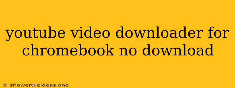 Youtube Video Downloader For Chromebook No Download