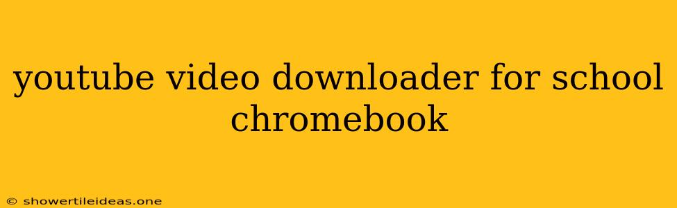 Youtube Video Downloader For School Chromebook