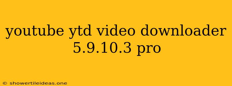 Youtube Ytd Video Downloader 5.9.10.3 Pro