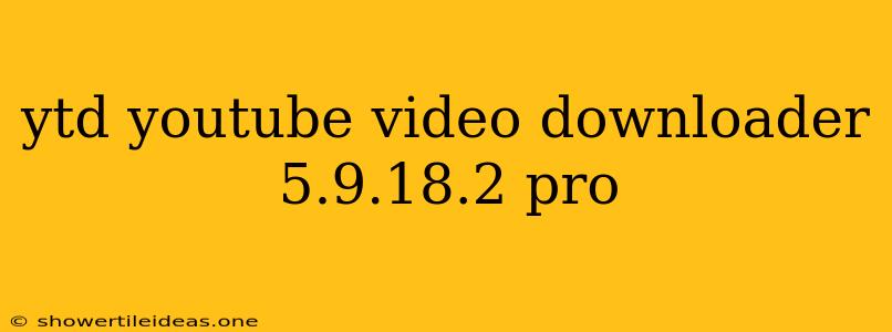 Ytd Youtube Video Downloader 5.9.18.2 Pro